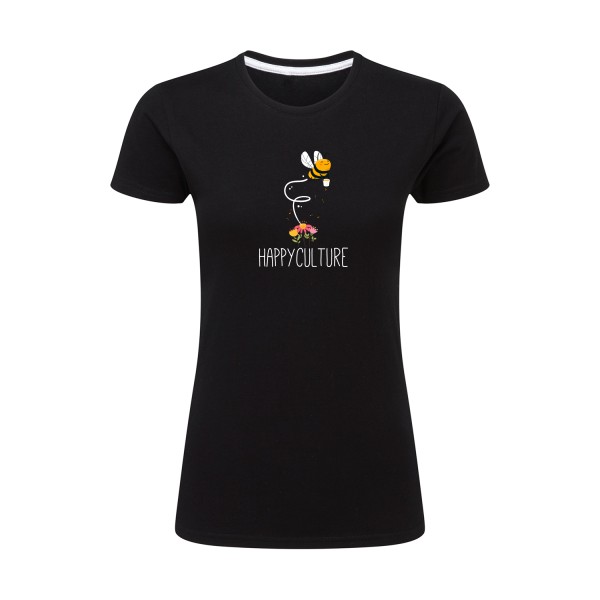 happy-  T shirt humoristique - Modèle T-shirt femme léger de chez SG - Ladies