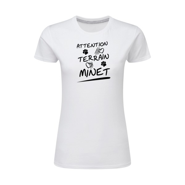 T-shirt femme léger - SG - Ladies - Attention Terrain Minet